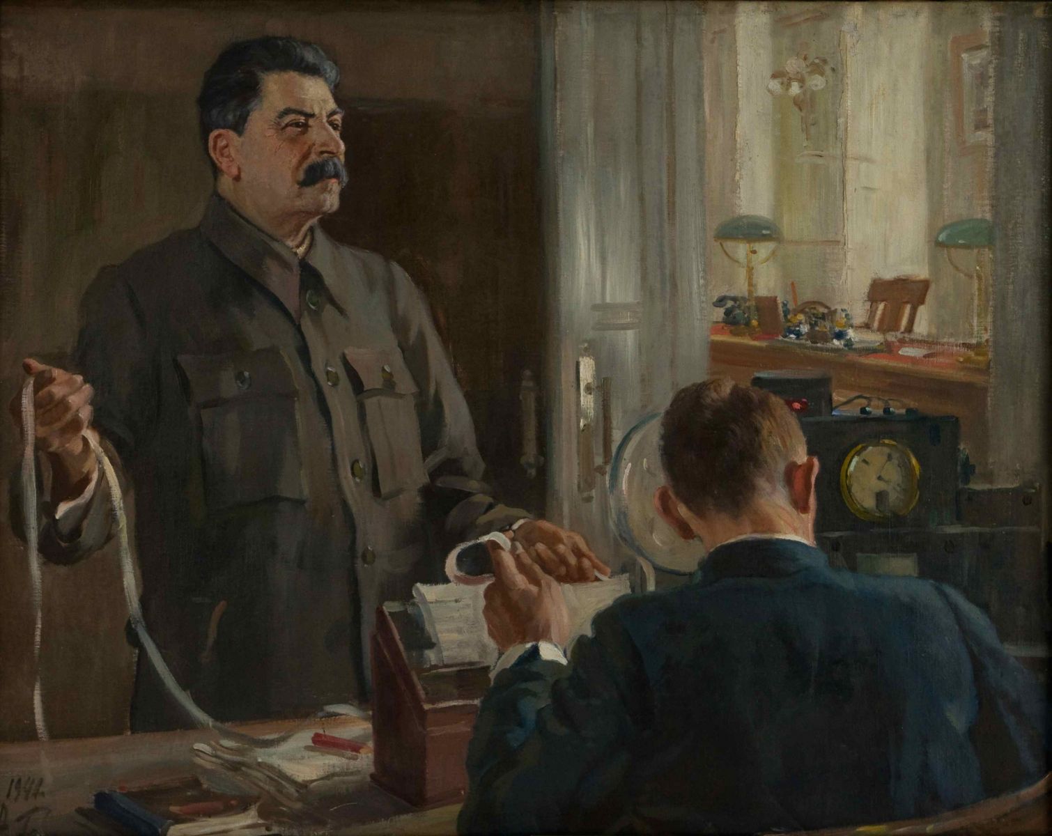 Навещаешь товарища. А.М. Герасимов. «И.В. Сталин и к.е. Ворошилов в Кремле».193.